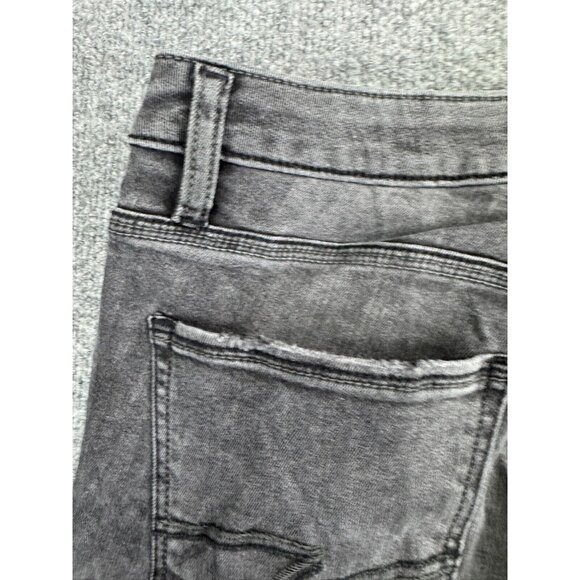 Silver Skinny Jeans Women's 28 Denim Button Fly Distressed Mid Rise Raw Hem - Picture 13 of 15